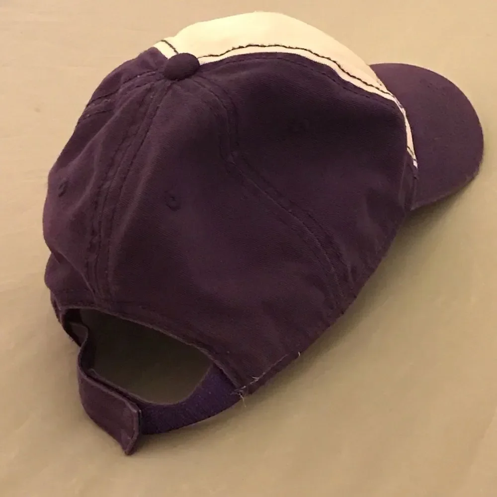 JHats Crystal Beach TX Purple & White Baseball Hat